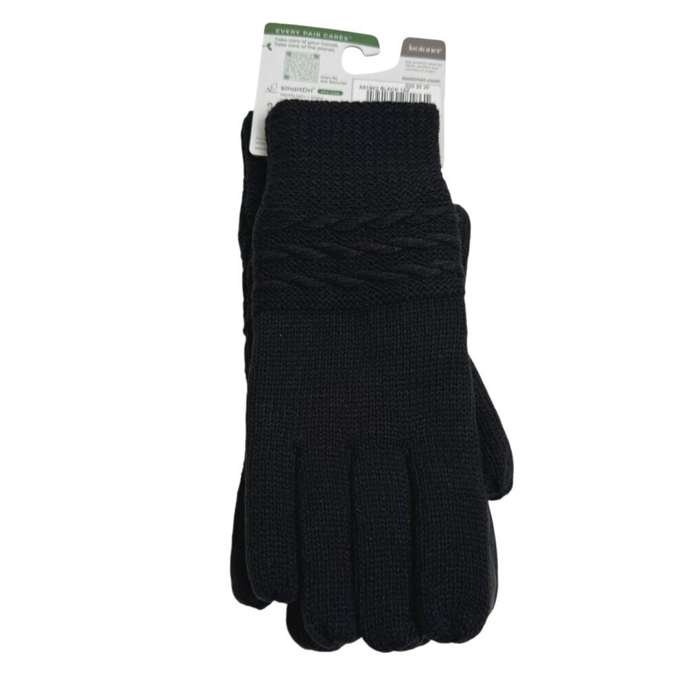 Isotoner NEW smartDri Gloves Women's One Size Black SmarTouch Faux Fur Lining - Picture 4 of 10